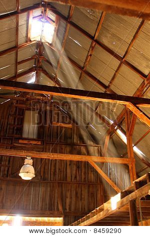 light beam in barn