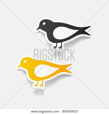 realistic design element. bird