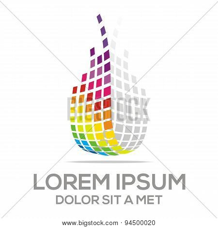 Abstract logo business development vector