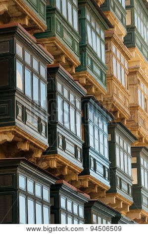 Valletta balconies