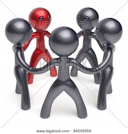 Teamwork Circle People Social Network Individuality Character