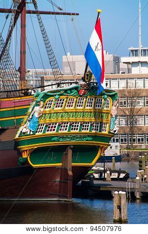 Scaled replica of The Amsterdam VOC ship