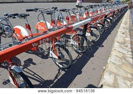 Bicycle share program in Barcelona, Spain
