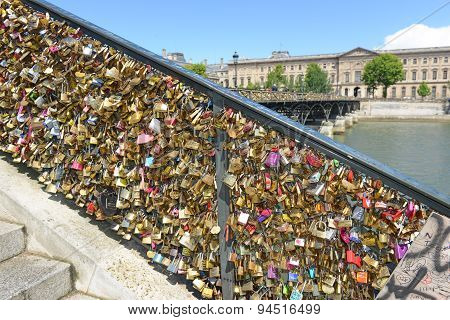 Love locks from the Pont des Arts Bridge