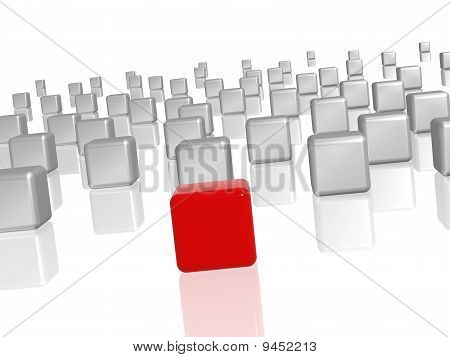 Il rosso Leader del gruppo