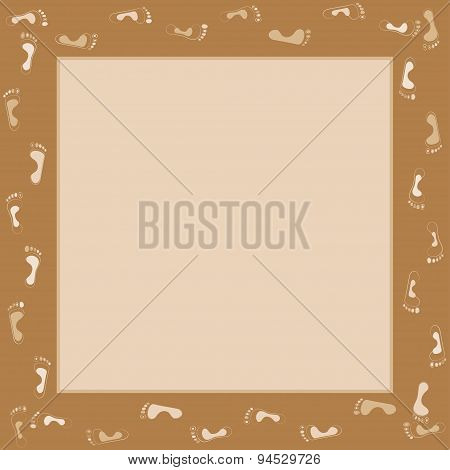 footprints people human vector frame