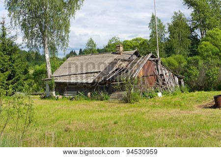 Ramshackle old farmhouse