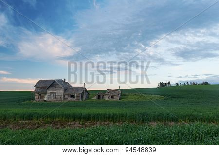 Abandoned House At Dusk