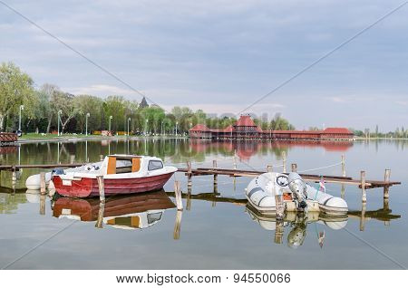 boats at lake Palic
