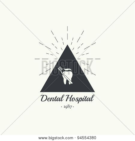 Vintage hipster banners, insignias, radial sunbusrt with tooth.