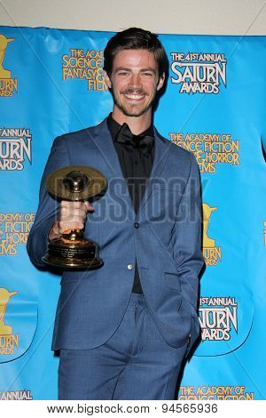 LOS ANGELES - JUN 25:  Grant Gustin at the 41st Annual Saturn Awards Press Room at the The Castaways on June 25, 2015 in Burbank, CA