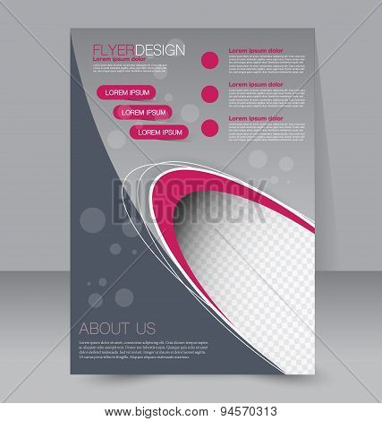 Template for brochure or flyer. Editable A4 poster.