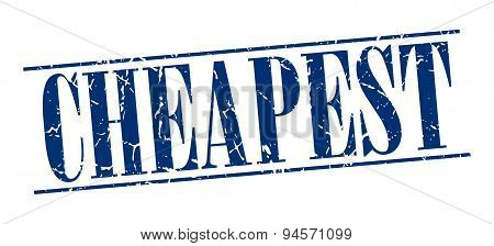 Cheapest Blue Grunge Vintage Stamp Isolated On White Background