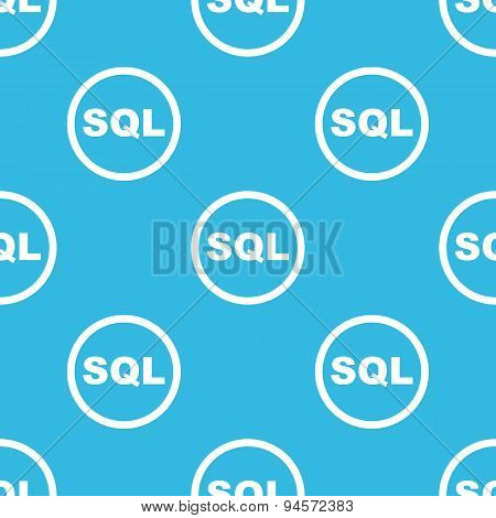 SQL sign blue pattern