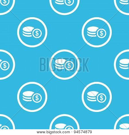 Dollar rouleau sign blue pattern