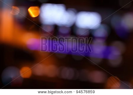 Blurred Lights Of The Big City At Night