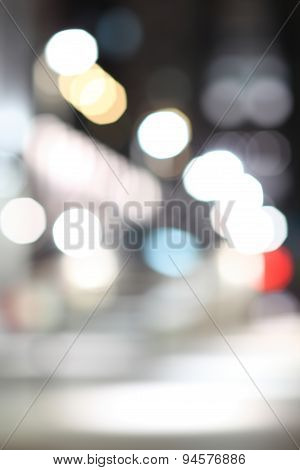 Blurred Lights Of The Big City At Night