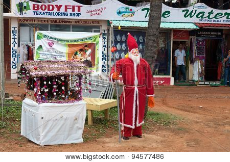 Santa Claus On The Beach In Kovalam