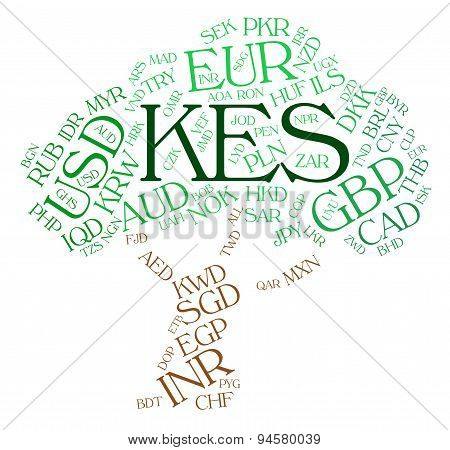 Kes Currency Shows Kenya Shillings And Forex