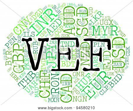Vef Currency Means Venezuela Bolivars And Currencies