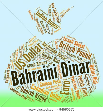 Bahraini Dinar Indicates Foreign Exchange And Coin