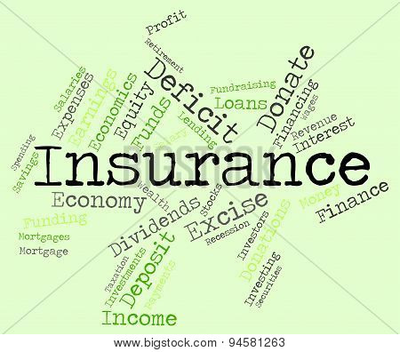 Insurance Word Indicates Covered Coverage And Contract