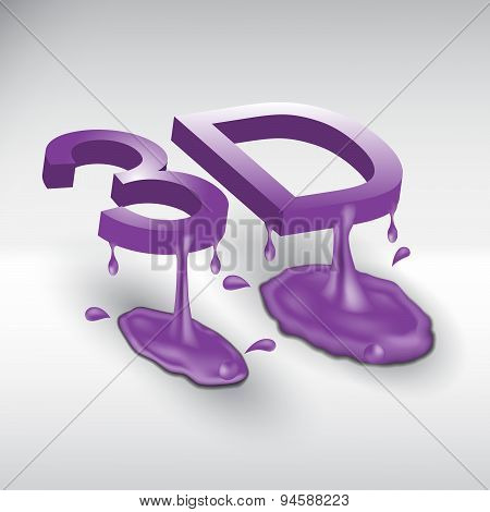 abstract logo symbol 3d consisting of liquid,eps 10.