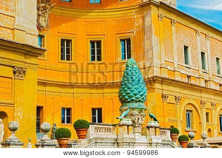 Courtyard Of The Pine Cone In Vatican