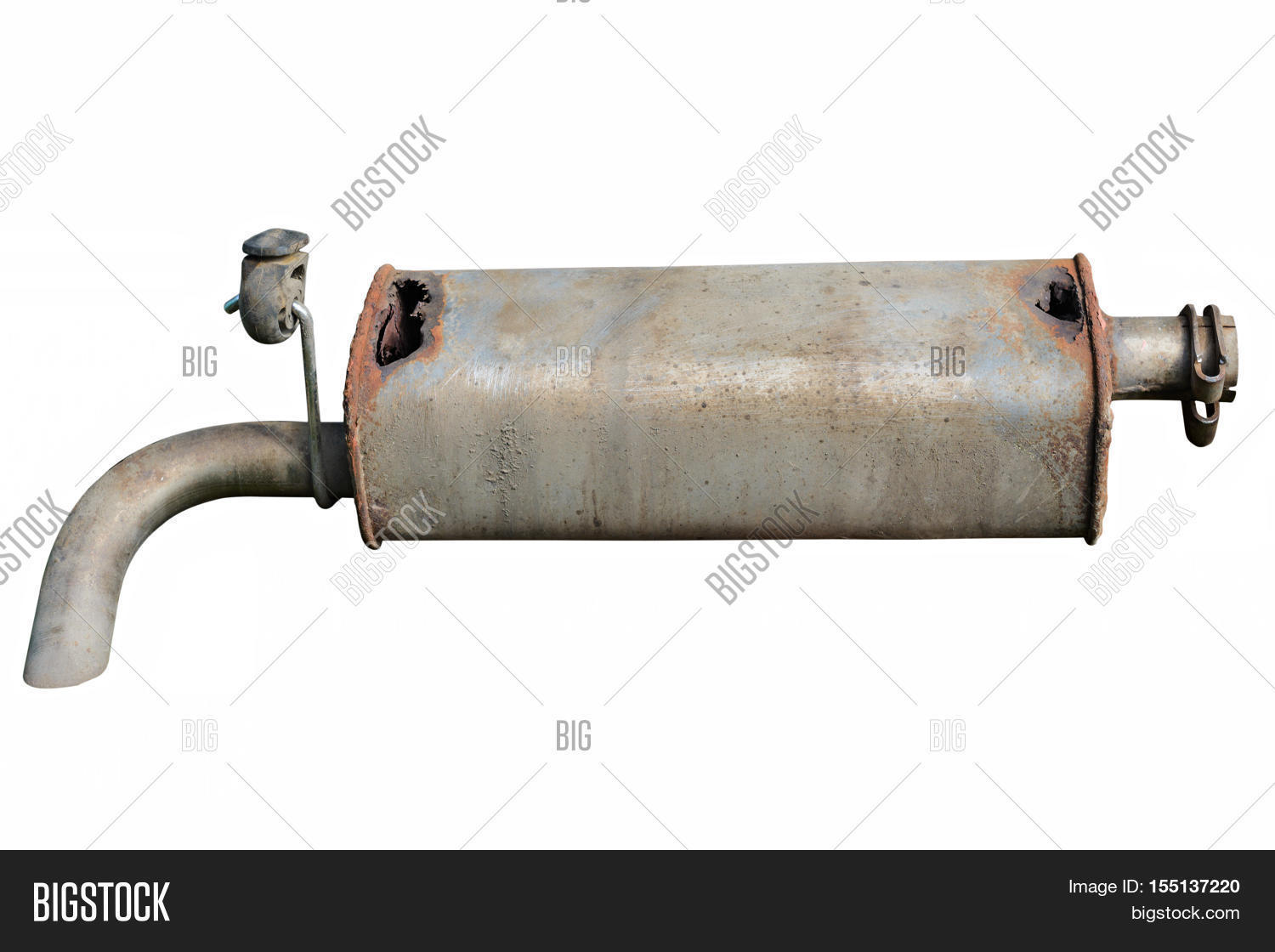 Old Car Muffler. Front Image & Photo (Free Trial) Bigstock