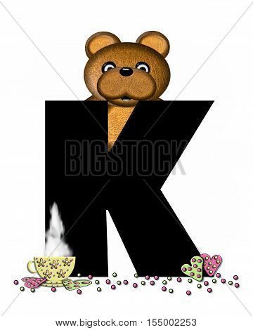 Alphabet Teddy Tea Time K