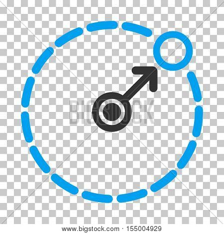 Round Area Border square icon. Vector pictogram style is a flat bicolor symbol, blue and gray colors, chess transparent background.