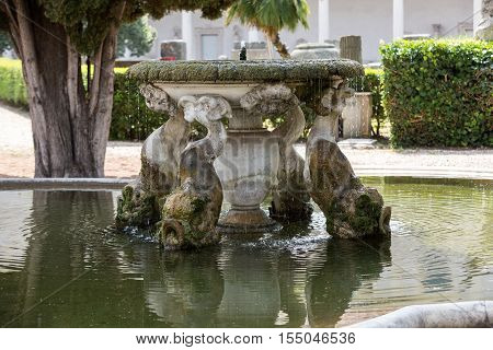 ROMA, ILTALY - JUNE 12, 2015: The baths of Diocletian (Thermae Diocletiani) in Rome. Italy