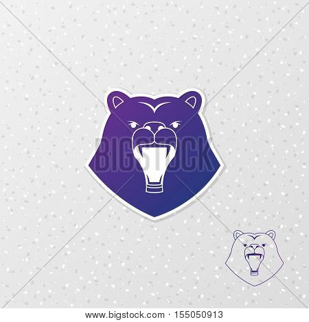 Abstract logo polar bear. Vector illustration EPS10.