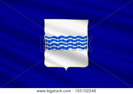 Flag of Basilicata also known as Lucania is a region in the south of Italy. 3d illustration