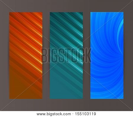 Vertical Banner Set Design Element Background Glow Abstract Shape03