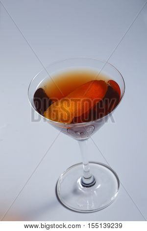 Cocktail made from orange juice, liqueur and marmalade