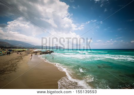 Falasarna beach, Crete island, Greece. Falassarna is one of the best beaches in Creta