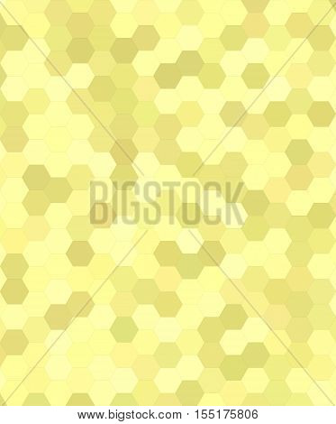 Yellow color abstract hexagonal honey comb background