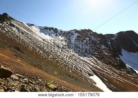 Nature, landscape, mountain landscape, pasur, rocks, summer, stones, mountain, rock, scree, types, Kazakhstan, ridges