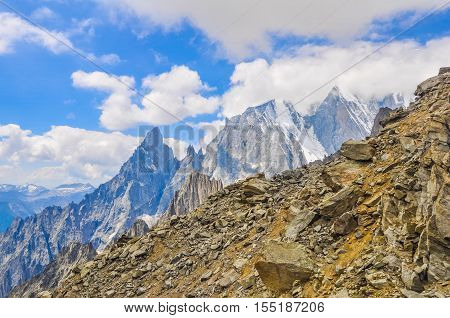 Hdr Mont Blanc In Aosta Valley