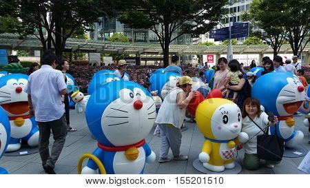 Roppongi Tokyo, 18 July 2016 - Exhibition of the popular manga character.