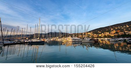 The port of Lerici typical seaside town in Liguria in the Golfo dei Poeti (Gulf of poets or Gulf of La Spezia) in Italy