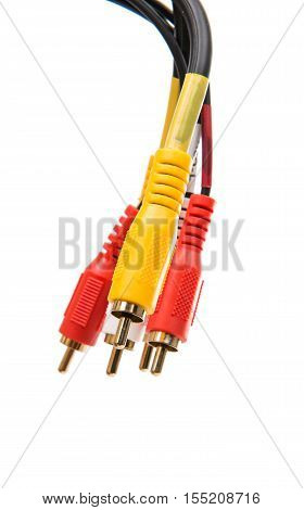Video Audio connectors isolated on white background