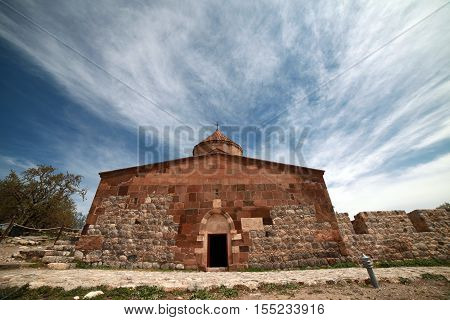 The Armenian Cathedral Church of the Holy Cross in Akdamar Island in Van Lake, Turkey