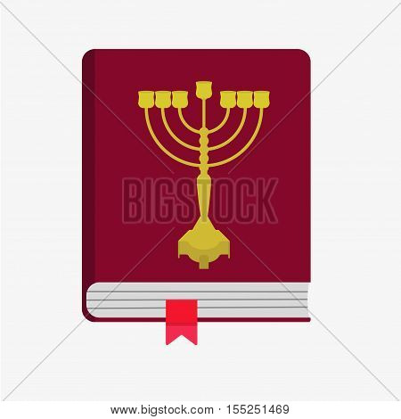 Jewish Holiday Hanukkah Icons Set. Vector Illustration