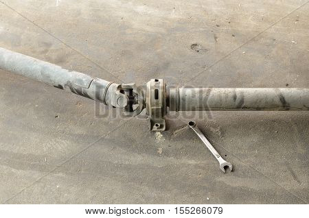 Axle shaft or rear axle of the truck