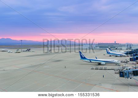Ana Aircraft In Chubu Centrair International Airport Japan