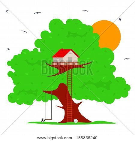 Tree House Vector Illustration