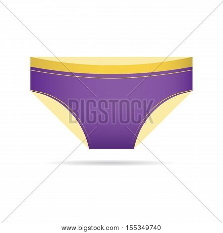 Female panties types flat thin bikini underpants vector icon. Woman underwear fashion styles bikini underpants collection. Underclothes bikini underpants design elements classic briefs.