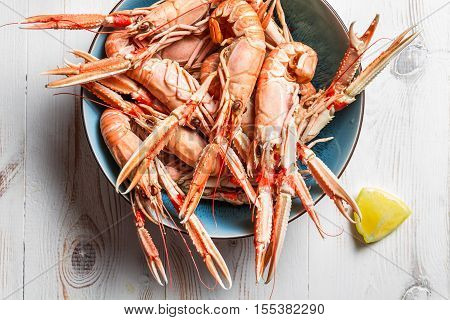 Lobster With Lemon As A Seafood Dish